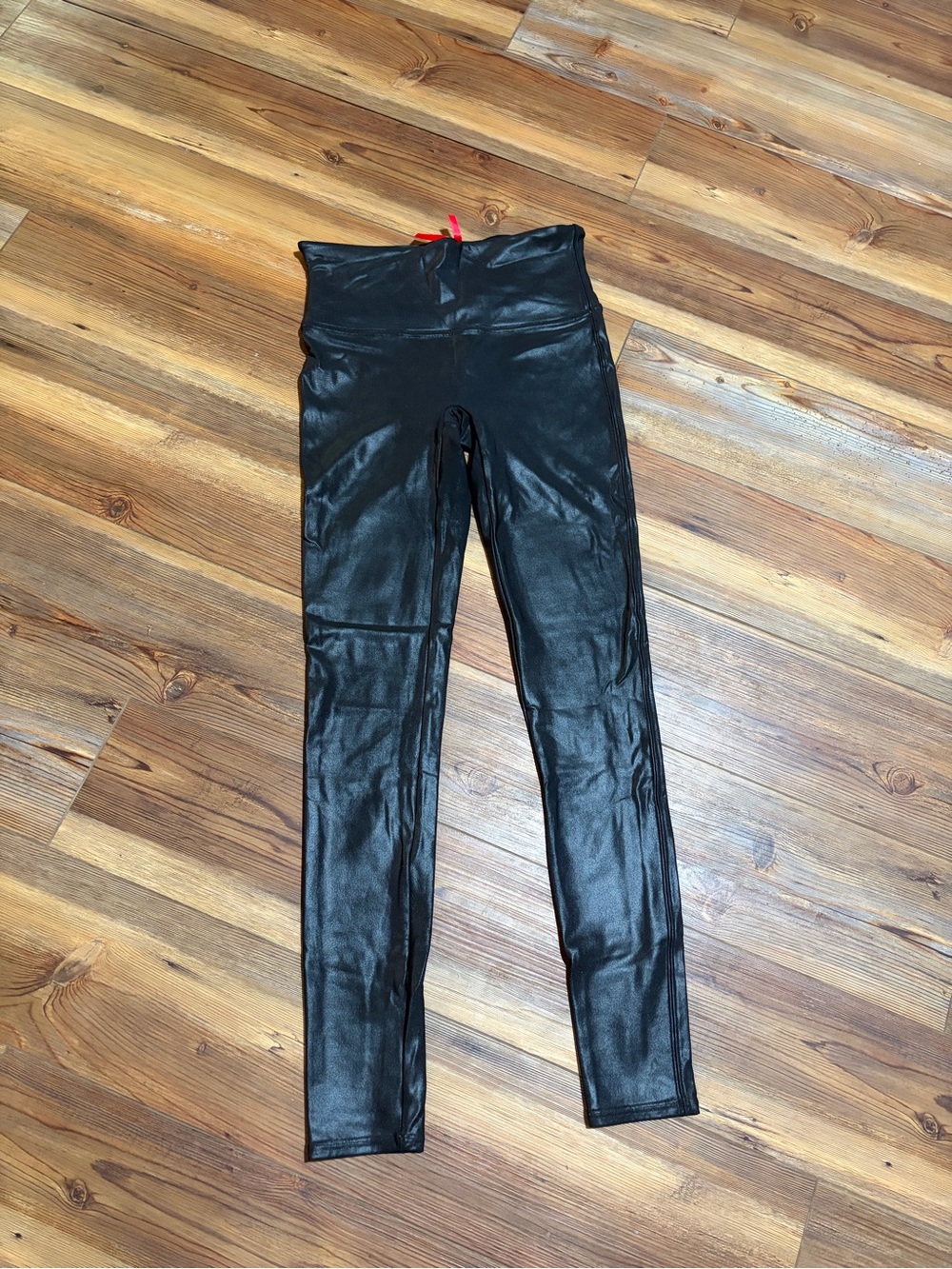 Spanx Black High-Waist Faux Leather Leggings
